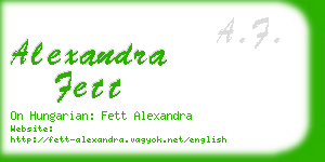 alexandra fett business card